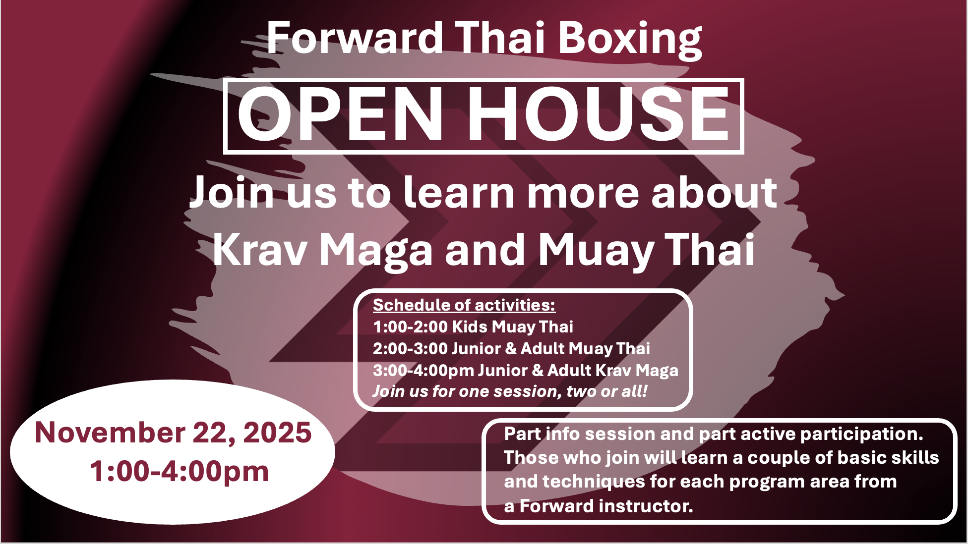 Forward Open House - Forward Thai Boxing